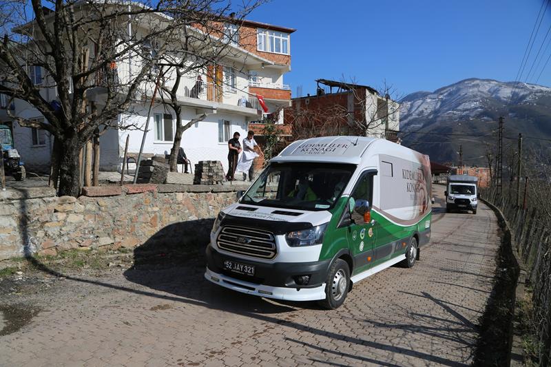 Ordu'da karantinadaki mahallelere büyükşehir desteği