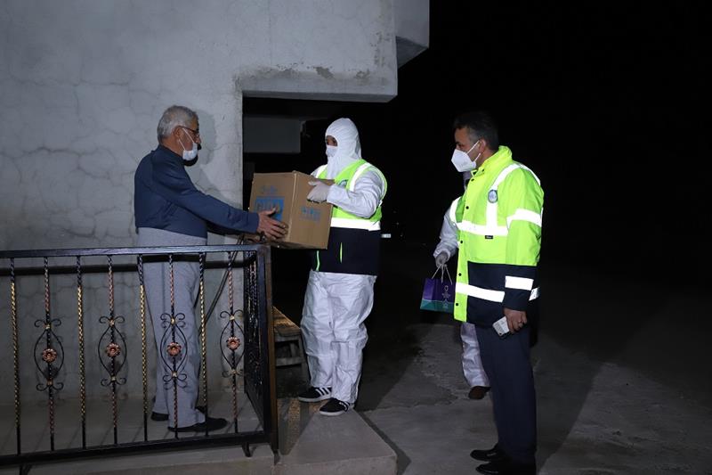 Ordu'da karantina mahallelerine yardım yapıldı