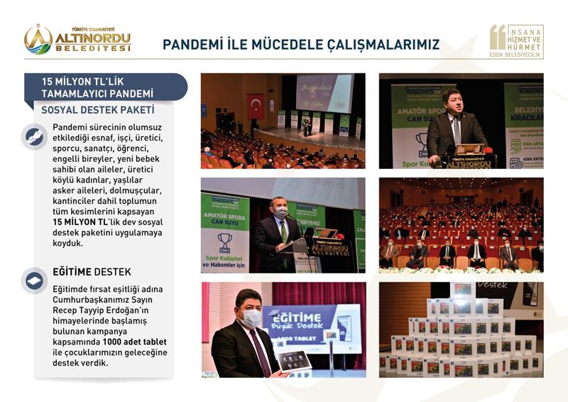 Altınordu Belediyesi Pandemi ile mücadelede örnek oldu