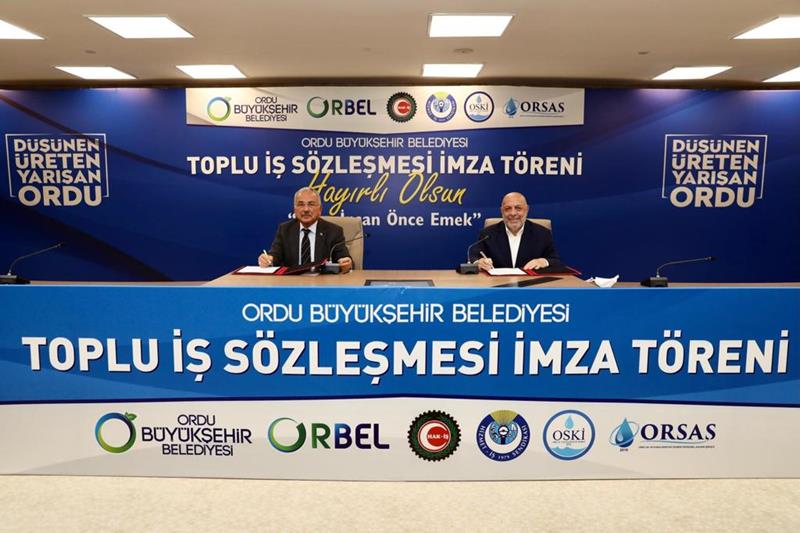 Ordu Büyükşehir Belediyesi'nde Toplu Sözleşme sevinci