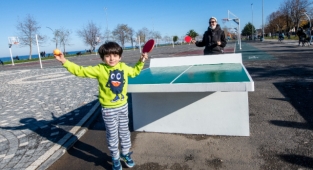 Ordu'da Parkların yeni gözdesi: masa tenisi