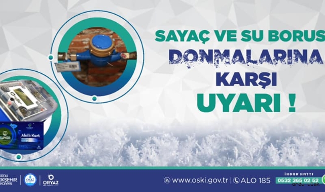 OSKİ’den su sayaçları için “don” uyarısı