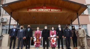 Vali Sonel, yeni yılın ilk ilçe ziyaretini Kumru'ya yaptı