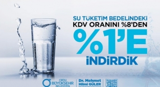 Ordu Büyükşehir Belediyesi içme suyu’nda yüzde 7 indirim yaptı