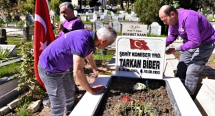 Altınordu'da şehit mezarları temizlendi