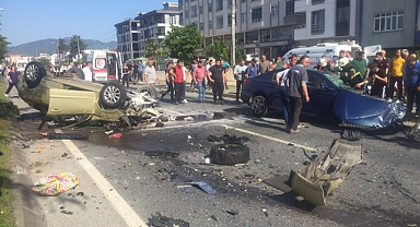 Ordu'da korkunç kaza 4 yaralı