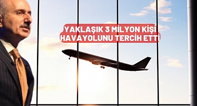 Yaklaşık 3 Milyon Kişi Havayolunu Tercih Etti
