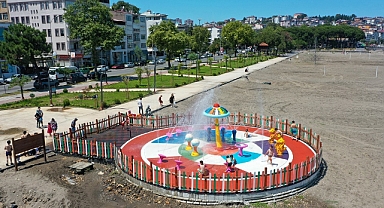 Ünye su parkı çocukları mutlu etti