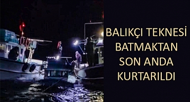 Ordu'da balıkçı teknesi batmaktan son anda kurtarıldı