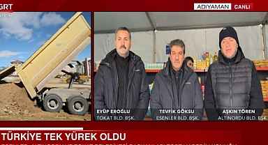 Başkan Aşkın Tören, deprem bölgesinde devam eden çalışmaları canlı yayında değerlendirdi
