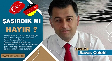 Şaşırdık mı Hayır?