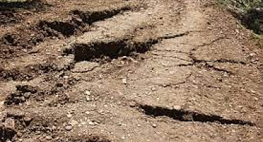 Gülyalı'da heyelan meydana geldi