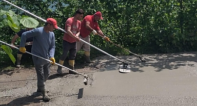 Perşembe’nin mahalle yolları betonla buluşuyor