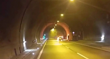 Ordu Nefise Akçelik Tüneli'nde korkutan araç yangını!
