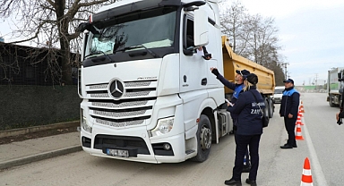 Ordu'da ağır tonajlı araçlara sıkı denetim