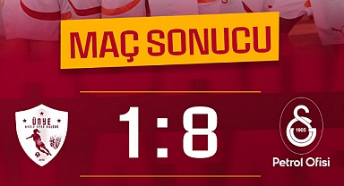 Galatasaray'dan Ordu'da gol şov! 8-1'lik galibiyet
