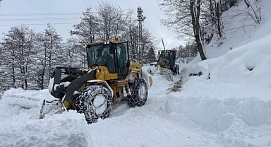 Ordu'da kar yüksekliği 240 cm oldu