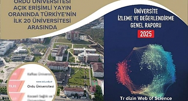 Ordu Üniversitesi açık erişimde Türkiye'nin zirvesinde