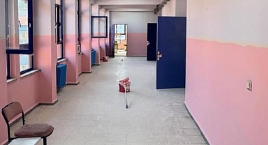 Başöğretmen Ortaokulunda yağmurun izleri silindi, sınıflar yenilendi