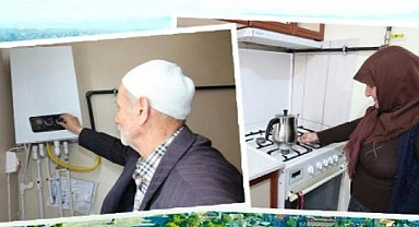 Geliri düşük 124 aileye ücretsiz doğalgaz dönüşüm desteği verildi