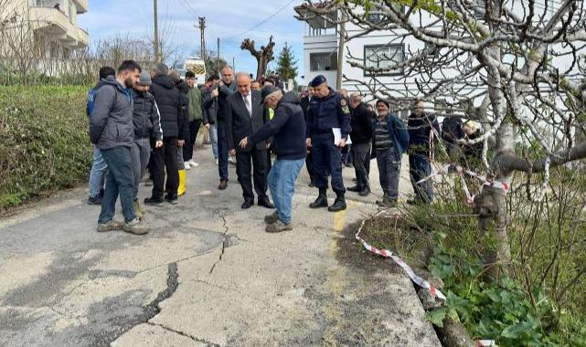 Vali Erol, heyelan bölgelerinde inceleme yaptı